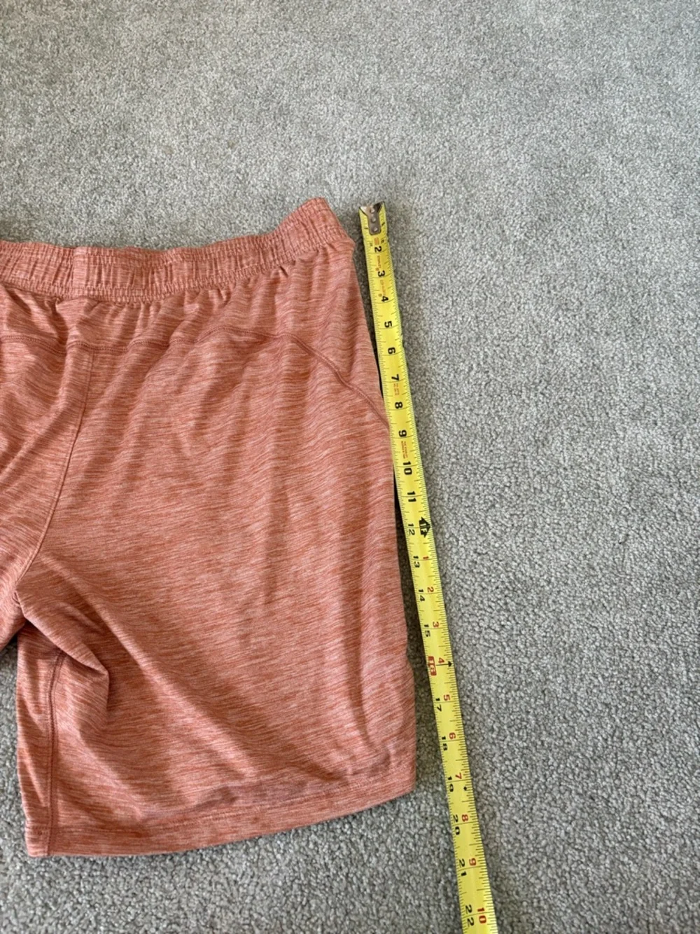 All In Motion Men’s Performance Heathered Rust Shorts - Picture 5 of 5